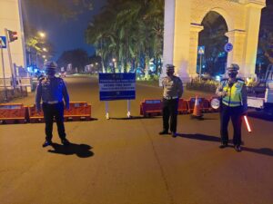 Umicron Meningkat ,Satlantas Polres Tangsel Gelar Crowd free Night Pada Titik Rawan