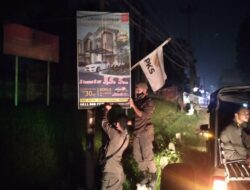 Satpol PP Tangsel Terus Lakukan Penertiban Spanduk Kain dan Bener Tanpa Ijin