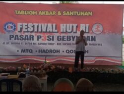 Resmi di Buka, Pasar P3SI Gebyuran Adakan Tabligh Akbar dan Lomba MTQ