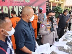 Kapolres Cirebon Kota Pimpin Konferensi Pers Ungkap Kasus Ganja Seberat 1 Kg