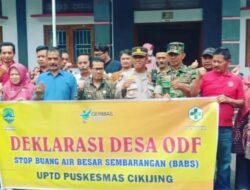 Jalin Sinergitas Kemitraan, Kapolsek Cikijing Hadiri Giat Deklarasi ODF di UPT Puskesmas Cikijing