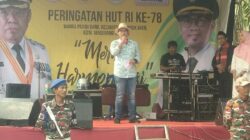 Wakil Walikota H. Pilar  Menghadiri HUT RI Ke-78 di Lingkungan Warga Parigi Baru RT.03/06, Pondok Aren Bersama Laskar Merah Putih (LMP) Tangerang Selatan