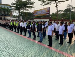 Apel Pergeseran Pasukan Pengamanan Pilkades di Wilkum Polres Tangsel