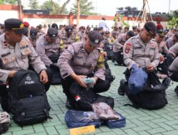 Bawa Perlengkapan Lengkap, Ratusan Personel Polres Tangsel Siap Amankan TPS