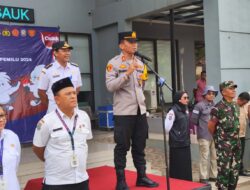 Kapolsek Cisauk Melaksanakan Apel Gabungan Persiapan Pengamanan Pemilu 2024