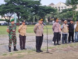 Apel Siaga Pengamanan Pemilu 2024 di Lapangan Thematic Paramount Gading Serpong