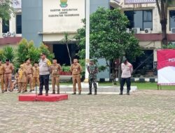 Apel Gabungan dalam Rangka Pengaman Persiapan Pengamanan Pemilihan Umum 2024 di Kecamatan Legok