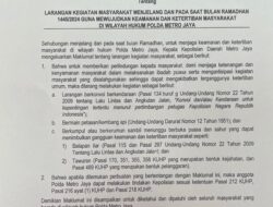 Wujudkan Keamanan Dan Ketertiban Selama Bulan Ramadhan, Kapolda Metro Jaya Terbitkan Maklumat