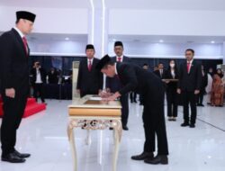 Lantik 3 JPT Madya, Menteri ATR/Kepala BPN Tekankan Integritas demi Pelayanan Publik Bidang Pertanahan dan Tata Ruang