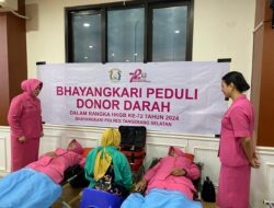 Peringati HKGB Ke-72, Bhayangkari Cabang Tangsel Gelar Donor darah ”Bhayangkari Peduli”