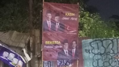 Baliho Terima Kasih Jokowi, Selamat Bekerja Prabowo Bertebaran di Seantero Jalan di Tangerang Selatan