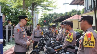 Jelang Tahap Pemungutan Suara, Polres Tangsel Cek Kesiapan Personel PAM TPS