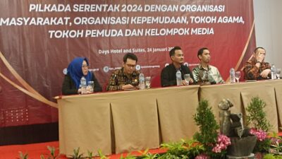 KPU Kota Tangerang Menggelar Rapat Evaluasi Bersama Kelompok Masyarakat, Organisasi, Serta Kelompok Media