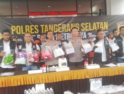 Polres Tangsel Gagalkan Jaringan Narkoba Sintetis 21,2 Kg dengan Total Nilai 21 Milyar