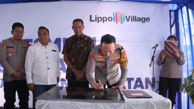 Peresmian Pos Sat Lantas Polres Tangerang Selatan dan Penyerahan Bantuan Mobil Patroli dari Lippo Village, Wujud Sinergitas dan Jaga Kamtibmas
