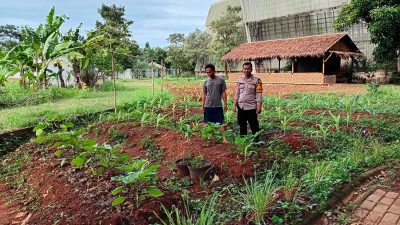 Lewat Program Jaga Jakarta+, Bhabinkamtibmas Ciater Aipda Suparman Ajak Petani Jaga Ketahanan Pangan