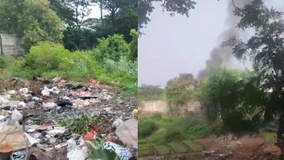 Praktik Pembakaran Sampah Liar Daerah Perbatasan Duri Kosambi- Kembangan Meresahkan Warga Sekitar