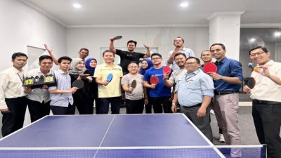 Semarak HUT BRI ke-130, BRI KC Jakarta Jelambar Gelar Lomba Tenis Meja Pekerja Supervisi