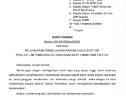 Cuaca Ekstrem di Tangsel, Disdik Terbitkan Aturan Khusus Pembelajaran Jarak Jauh 