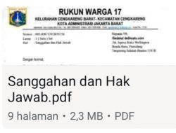RW 17 Cengkareng Barat Bantah Dugaan Pungli dan Batas Wilayah, Ajukan Hak Jawab