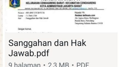 RW 17 Cengkareng Barat Bantah Dugaan Pungli dan Batas Wilayah, Ajukan Hak Jawab