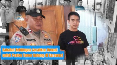 Sahabat Kehidupan Serahkan Donasi untuk Pasien Tumor Rahang di Karawaci, Bhabinkamtibmas Turut Dampingi