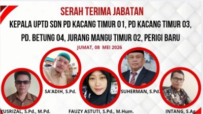 Sertijab Penuh Kekeluargaan, Lima Plt Kepala UPTD SDN Pondok Aren Terima Amanah Baru